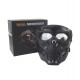 Kombat UK Skull Messenger Mask (BK), The Skull Messenger Mask is a striking and functional accessory designed for tactical and airsoft enthusiasts looking to add style and ventilation to their setup